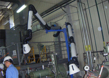 Brazos blancos del extractor de la soldadura del color, brazo de la extracción de polvo para la disposición del gas de soldadura