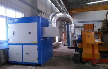 Sistema de la unidad del extractor del humo del corte del plasma con el dispositivo de elevación neumático para el tanque de la ceniza